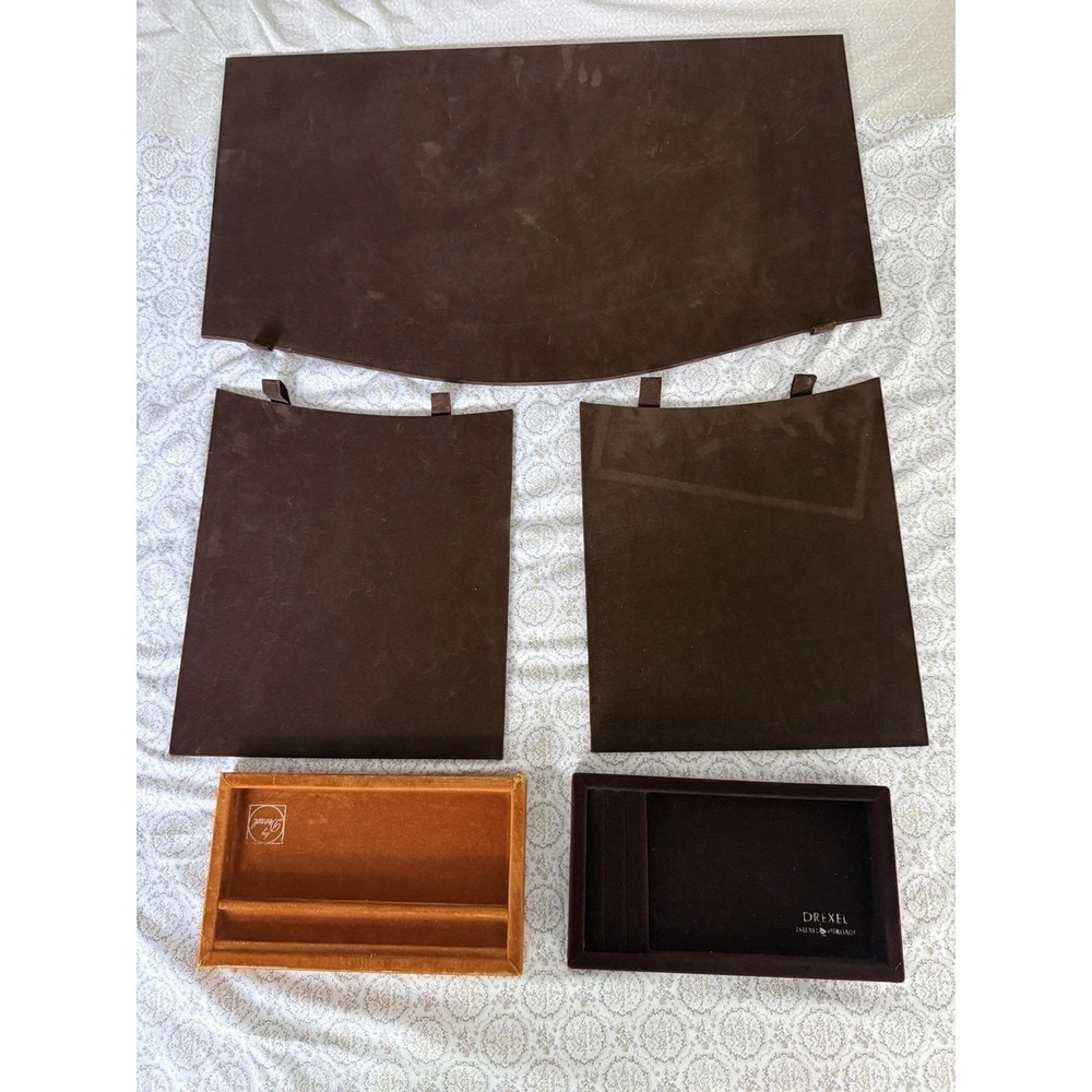 Drexel Heritage Vintage Replacement Drawer Inserts Velvet Valet &‎ Jewelry Tray